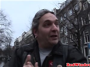 Doggystyled amsterdam prostitute drills tourist