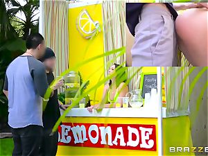 Lemonade saleswoman Kristina Rose gets her butt porked during the working day